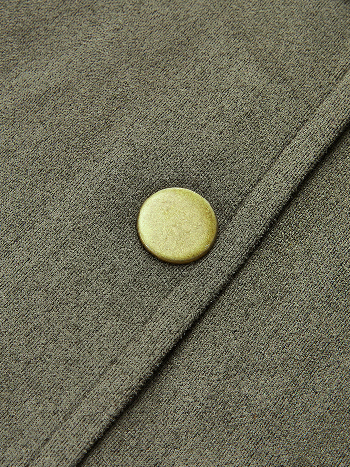 High-Waist Button Front Suede Mini Skirt  Liora Lane Boutique Skirts