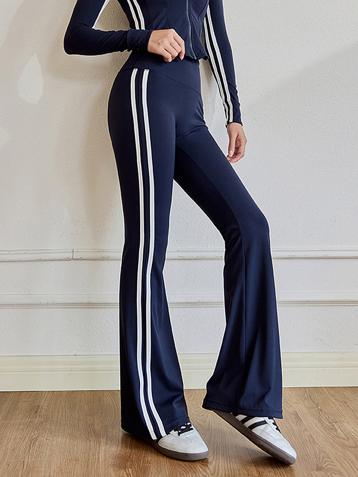 Slim Fit Side Striped High-Waist Pants  Liora Lane Boutique Pants