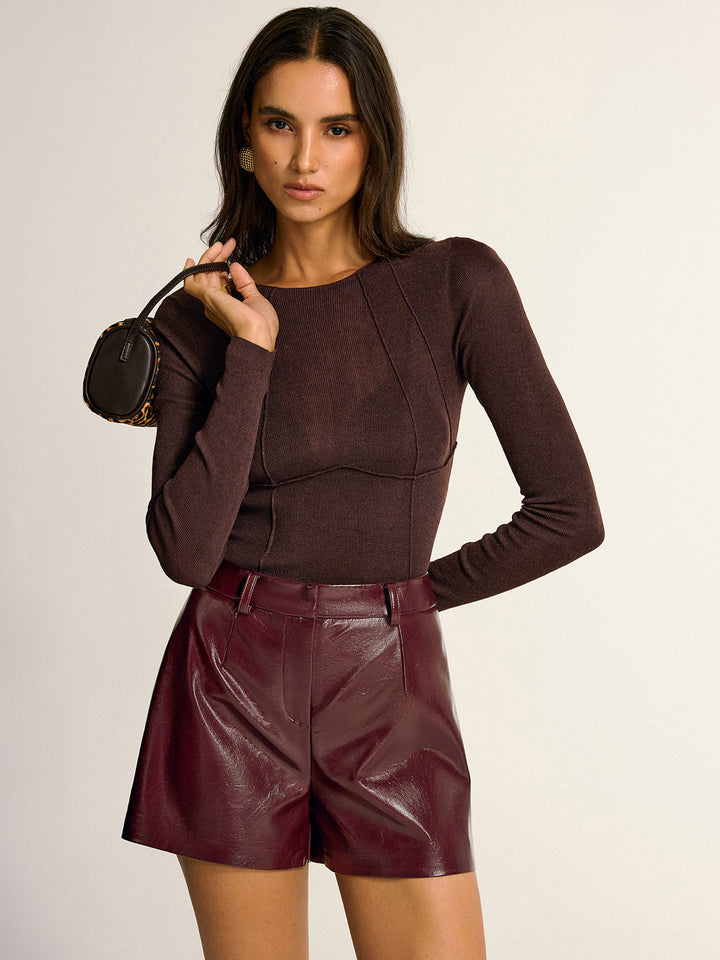 PU Leather Shorts without Belt  Liora Lane Boutique Shorts