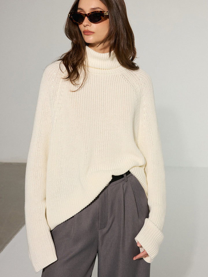 Oversized Backless Turtleneck Sweater  Liora Lane Boutique Sweaters