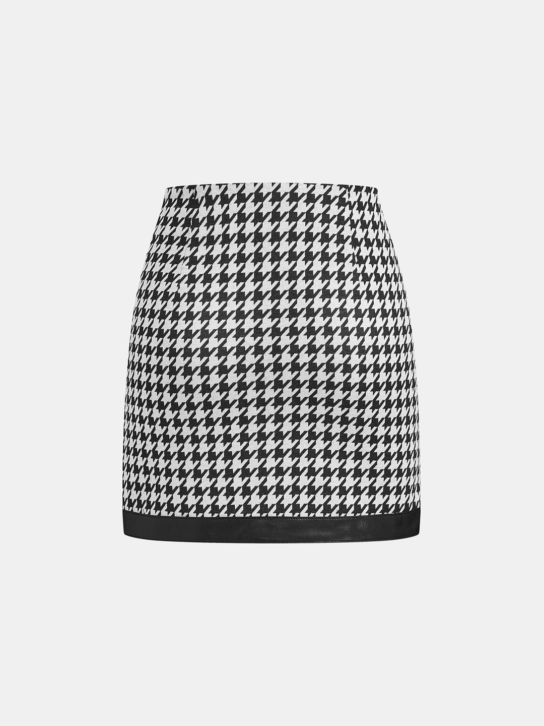Houndstooth Paneled Knit Mini Skirt  Liora Lane Boutique Skirts