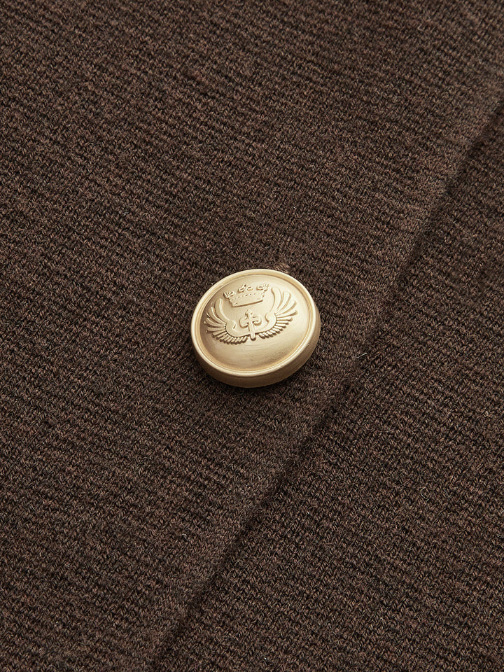 Wool Blend Metal Button Vest and Skirt Set  Liora Lane Boutique Skirt Sets