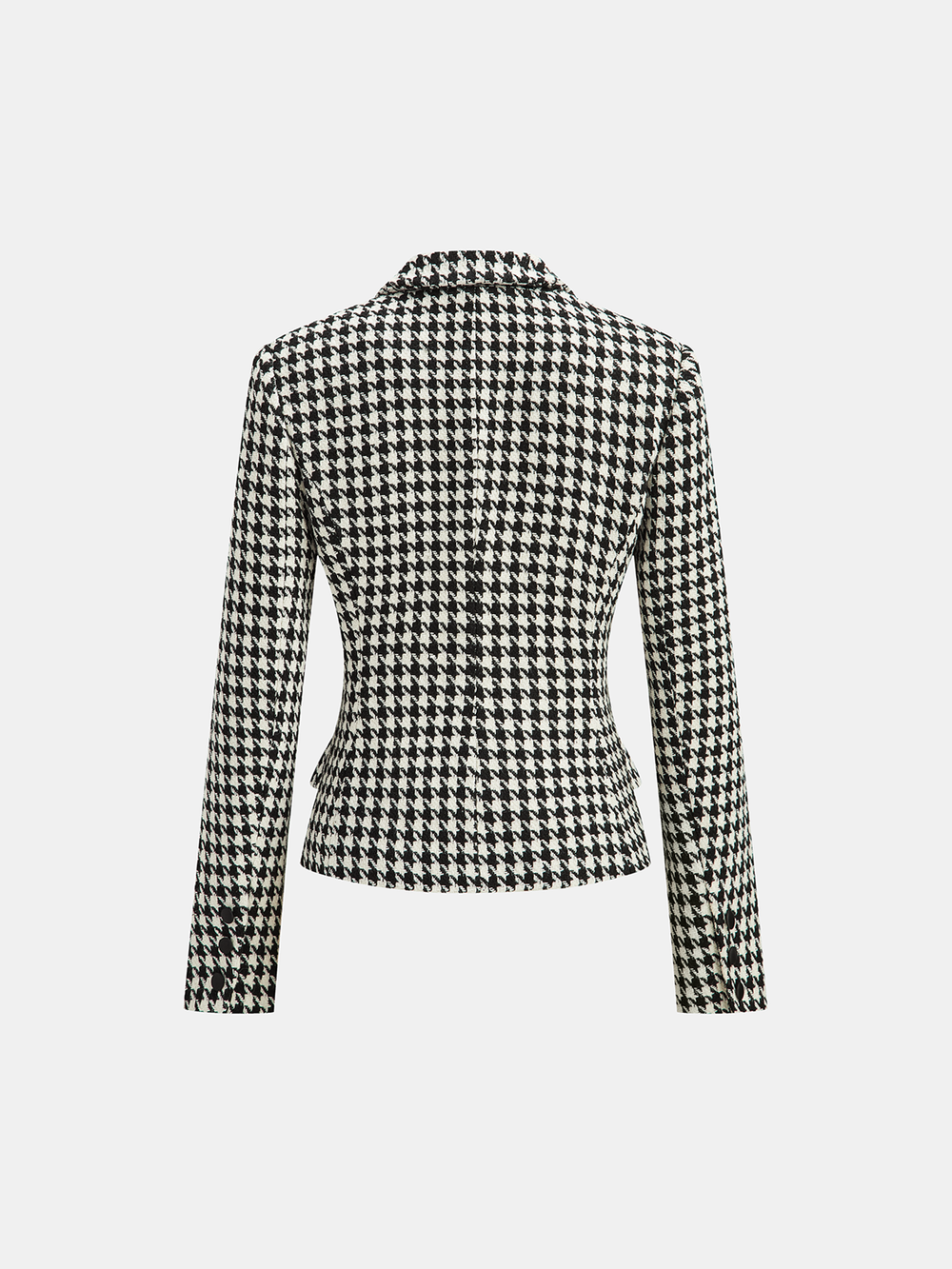 Houndstooth Tweed Double-Breasted Blazer  Liora Lane Boutique Blazers