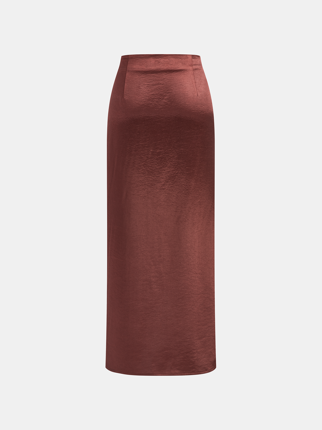 Metal Detail Satin Slit Midi Skirt  Liora Lane Boutique Skirts
