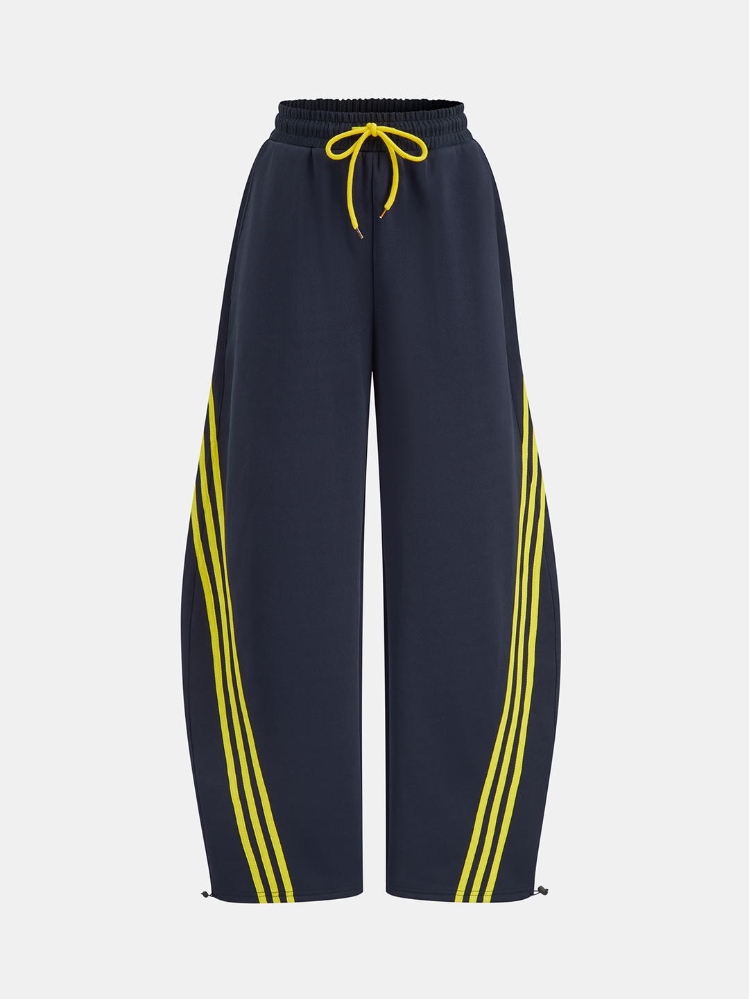 Striped Drawstring Curved-Leg Sweatpants  Liora Lane Boutique Sweatpants Blue / XL 62.00