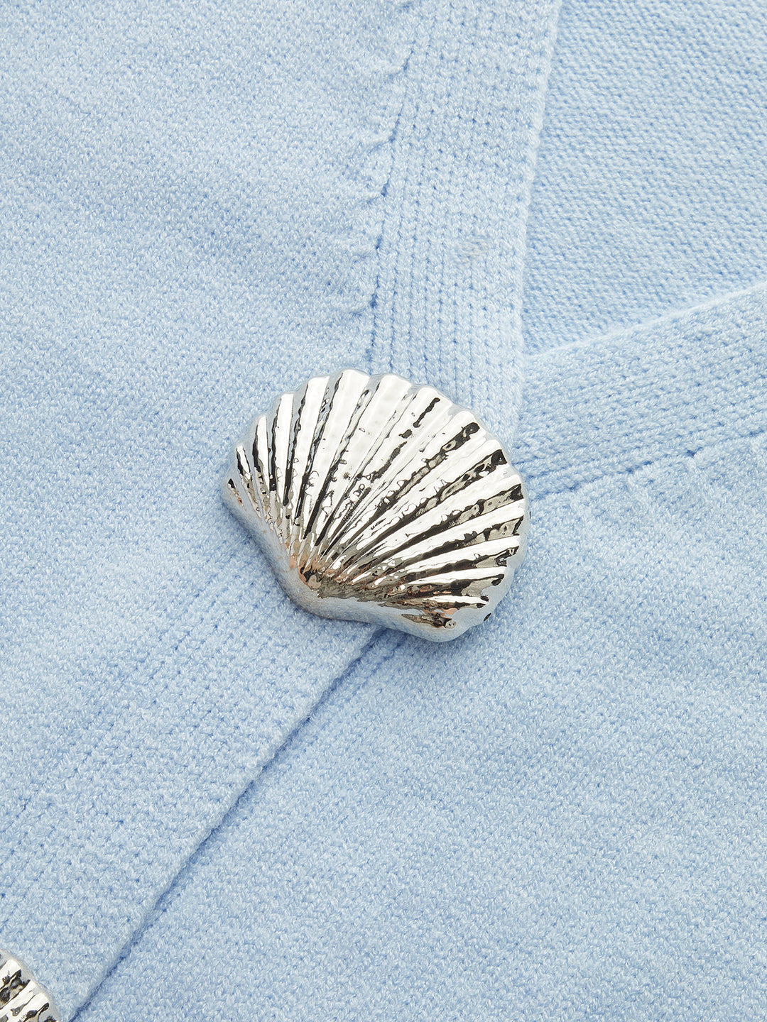 Metal Shell Split Hem Knit Cardigan  Liora Lane Boutique Knit Outerwear