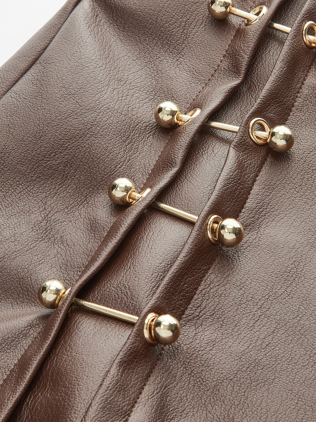 PU Leather Metal Detail Mini Skirt  Liora Lane Boutique Skirts