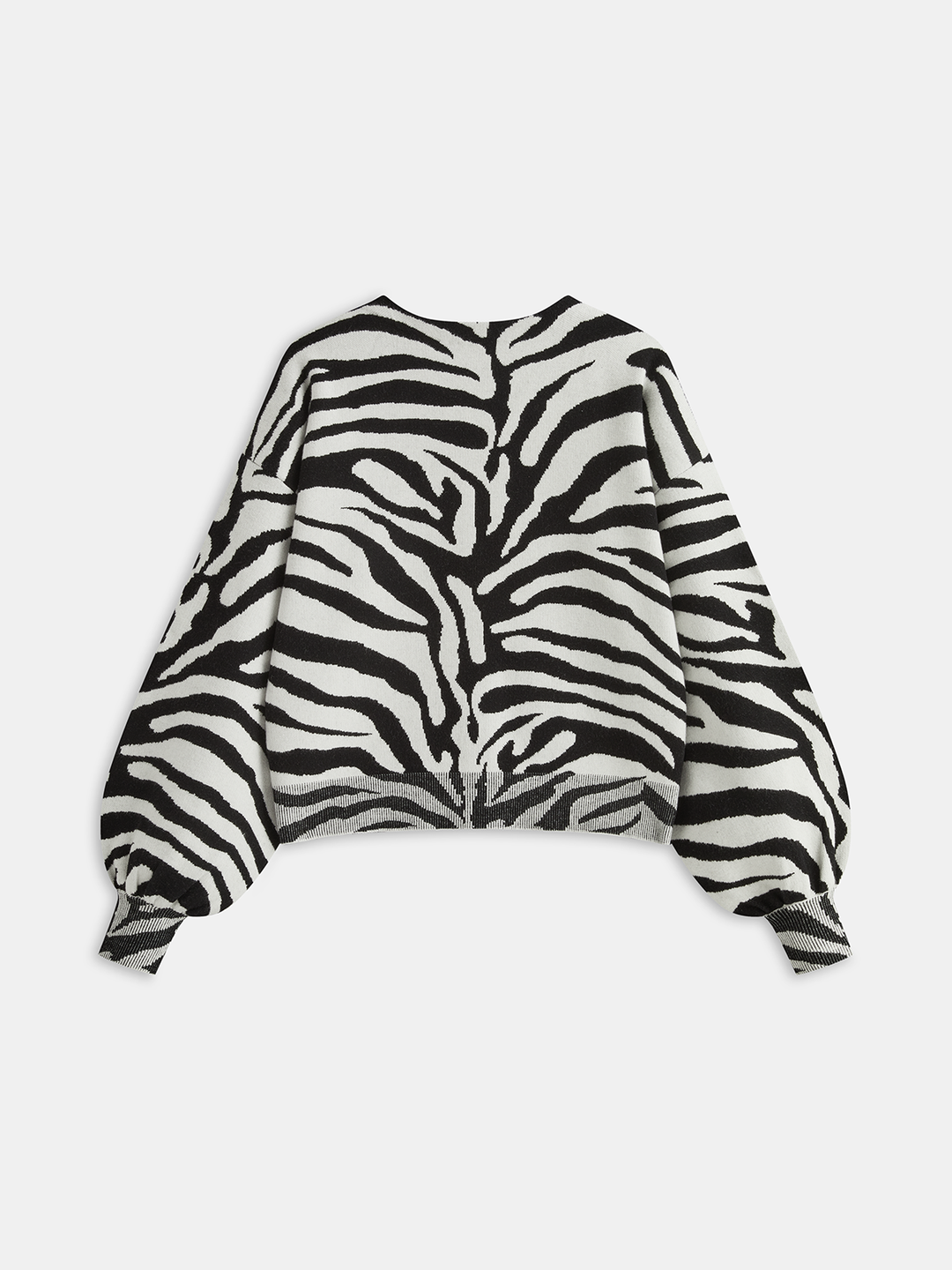 Zebra Print Puff Sleeve Cardigan  Liora Lane Boutique Cardigans