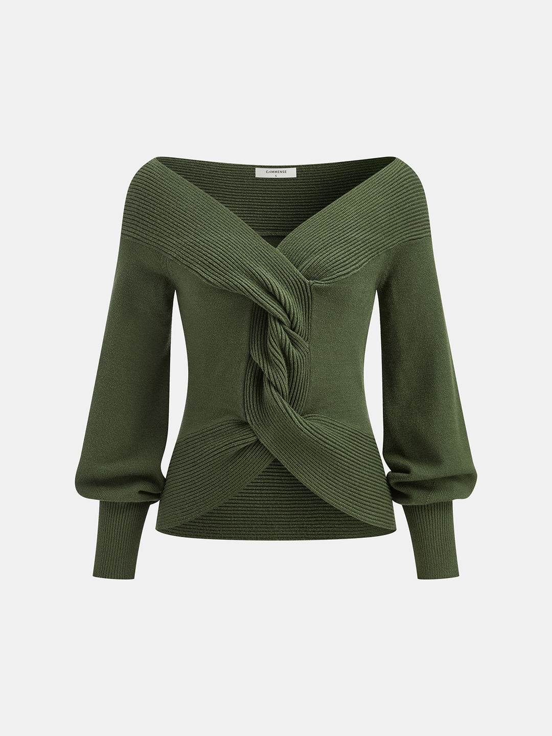 Off-Shoulder Twist Knit Top  Liora Lane Boutique Knit Tops