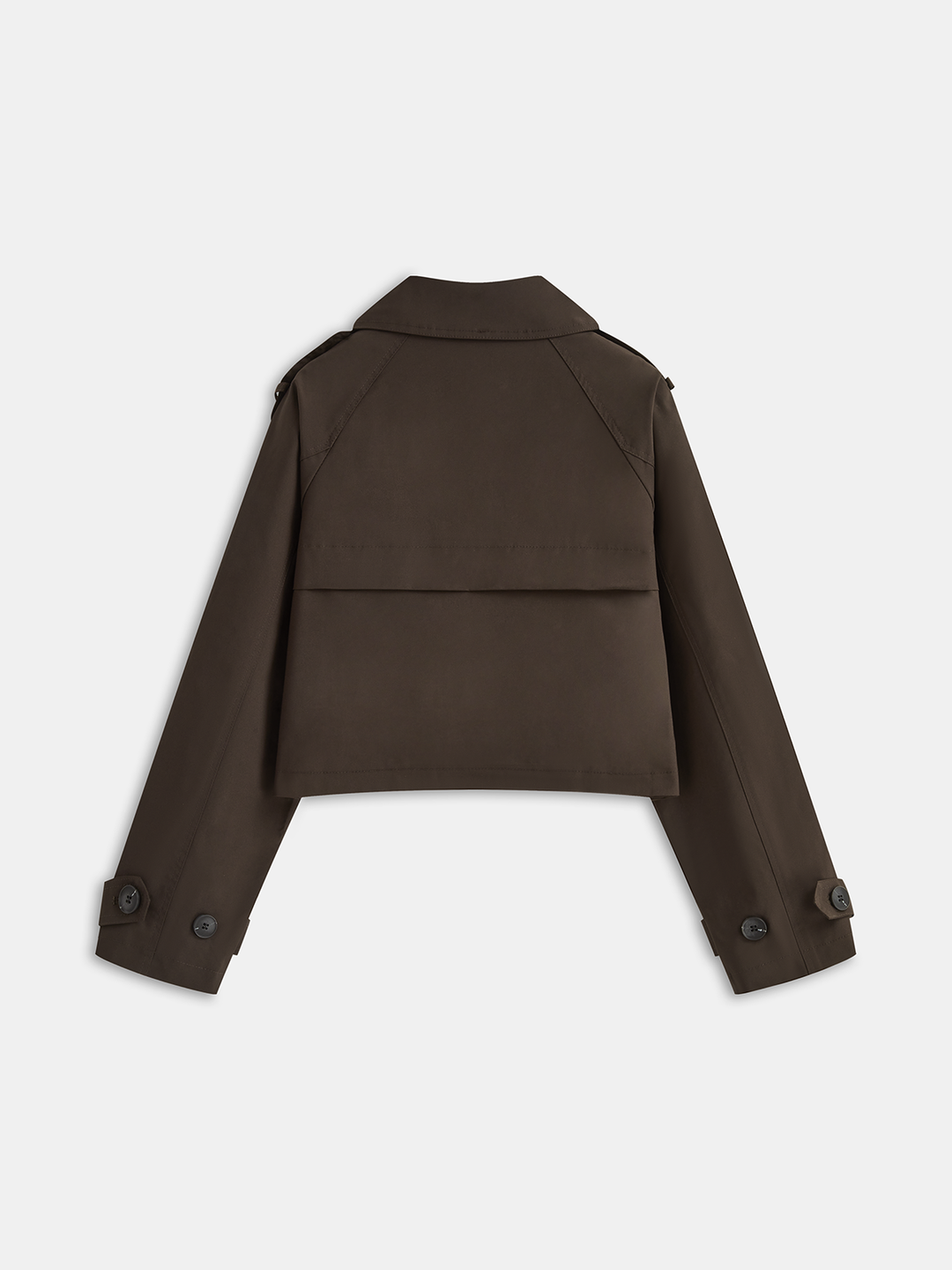 Double-Button Cropped Trench Coat  Liora Lane Boutique Trench Coats