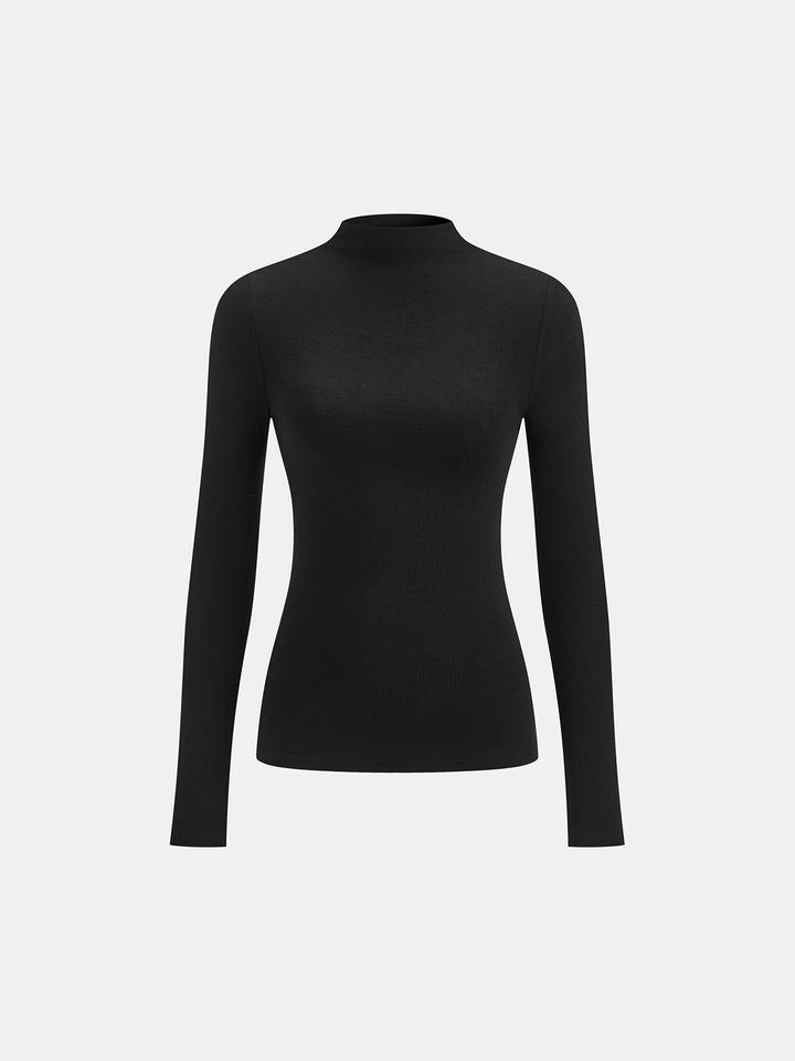 Slim Fit Mock Neck Long Sleeve T-Shirt  Liora Lane Boutique T-Shirts