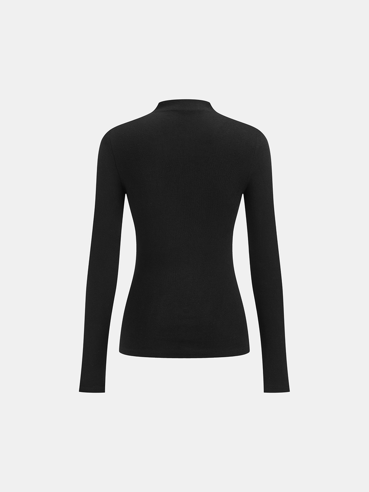 Slim Fit Mock Neck Long Sleeve T-Shirt  Liora Lane Boutique T-Shirts