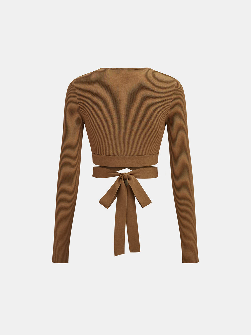 Ribbed Long Sleeve Tie-Back Top  Liora Lane Boutique Knit Tops