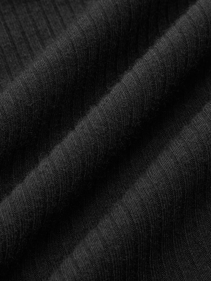 Contrast Checkered Collar Ribbed Knit Top  Liora Lane Boutique Knit Tops