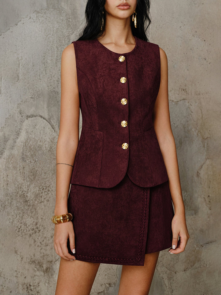 Suede Braided Trim Mini Skirt  Liora Lane Boutique Skirts