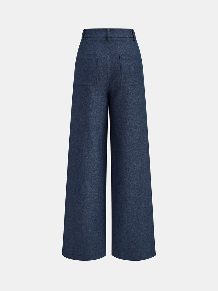 Mid-Waisted Pleated Wide-Leg Pants  Liora Lane Boutique Pants