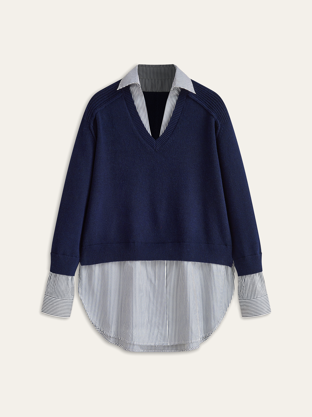 2 in 1 Polo Sweater  Liora Lane Boutique Sweaters Blue / XL 58.00