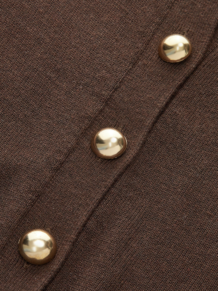 Metal Button Knit Cardigan  Liora Lane Boutique Cardigans