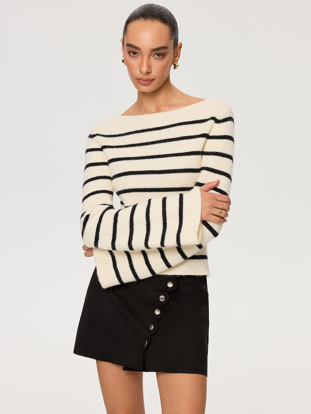 Reversible Striped Bow Cardigan  Liora Lane Boutique Cardigans