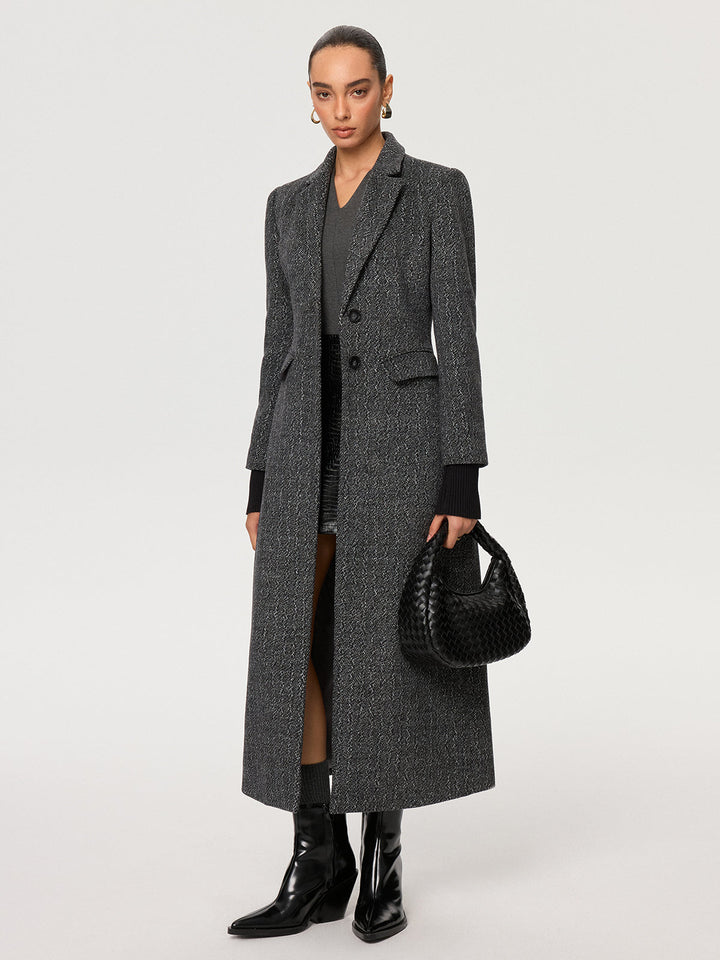Flecked Wool-blend Coat  Liora Lane Boutique Wool Coats