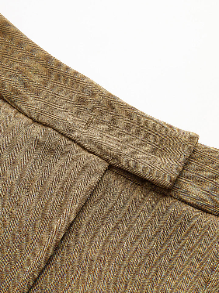 Pleated Pinstriped Wide-Leg Pants  Liora Lane Boutique Pants