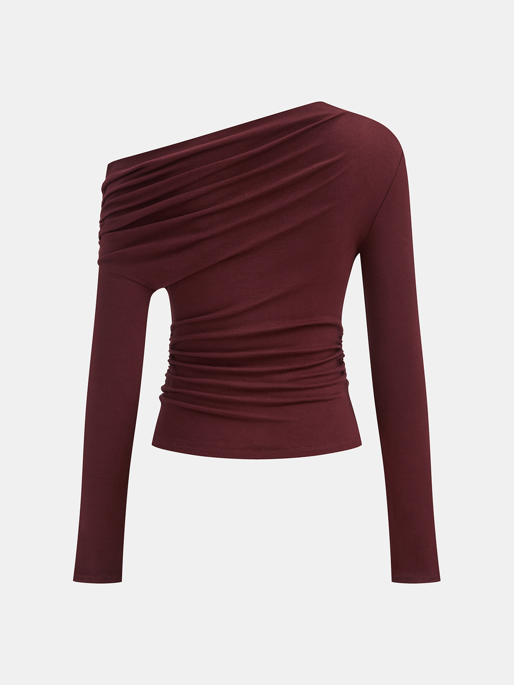 Asymmetric Draped One-Shoulder T-Shirt  Liora Lane Boutique T-Shirts