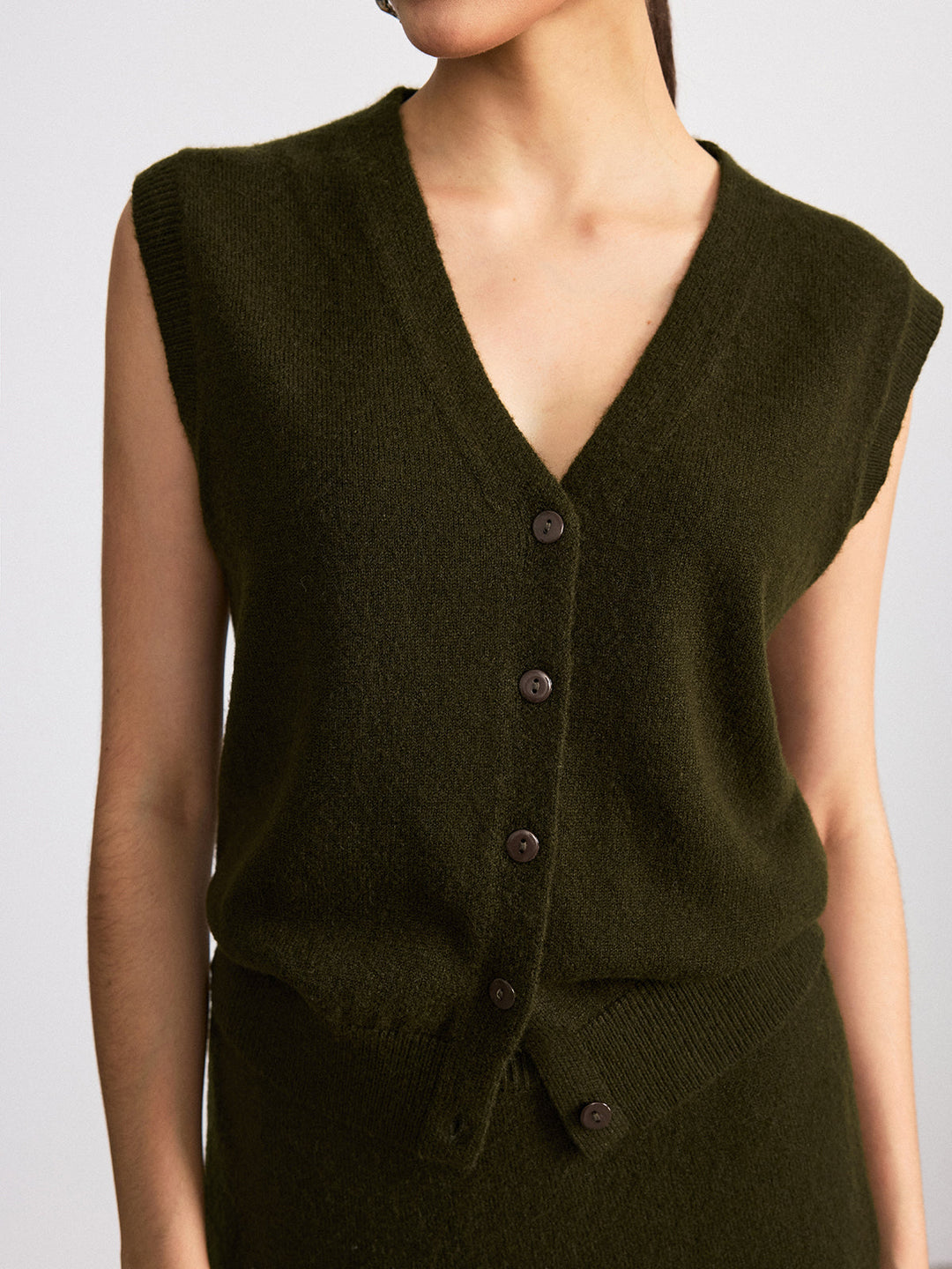 Wool Blend Knit Vest and Maxi Skirt Set  Liora Lane Boutique Sweater Co-ords