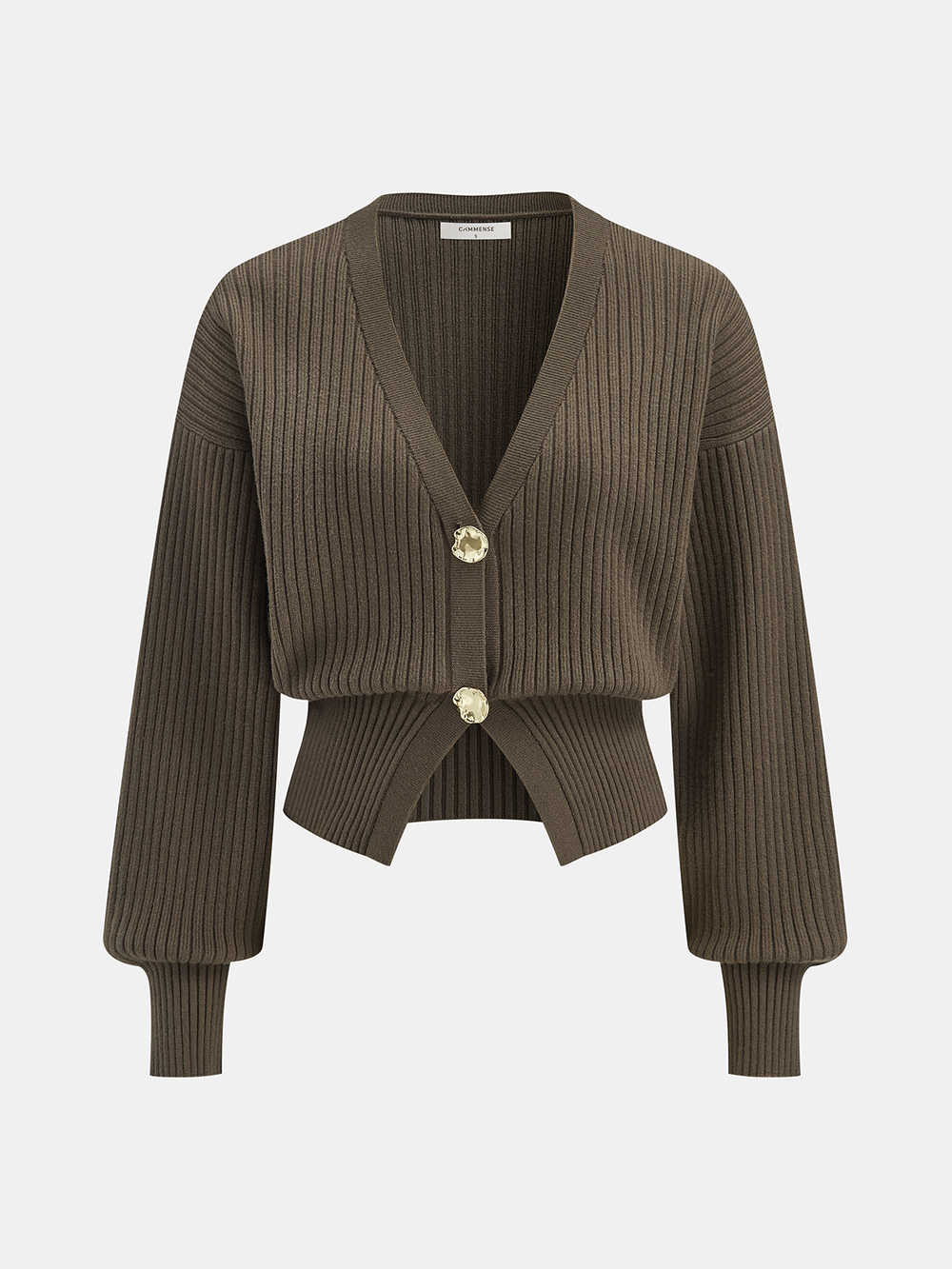 Metal Button Ribbed Cardigan  Liora Lane Boutique Cardigans
