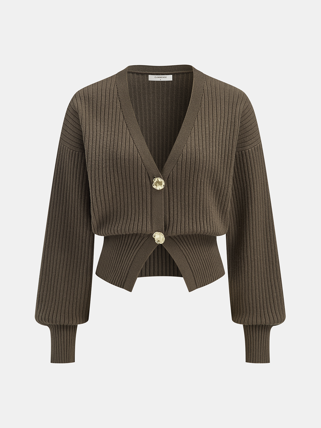 Metal Button Ribbed Cardigan  Liora Lane Boutique Cardigans