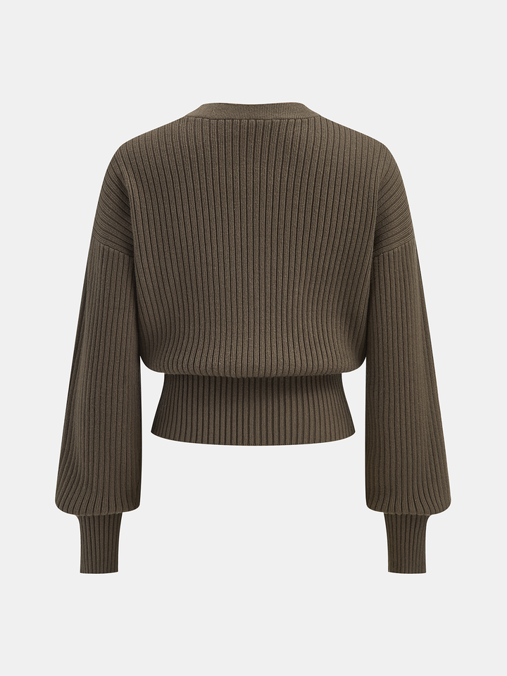 Metal Button Ribbed Cardigan  Liora Lane Boutique Cardigans