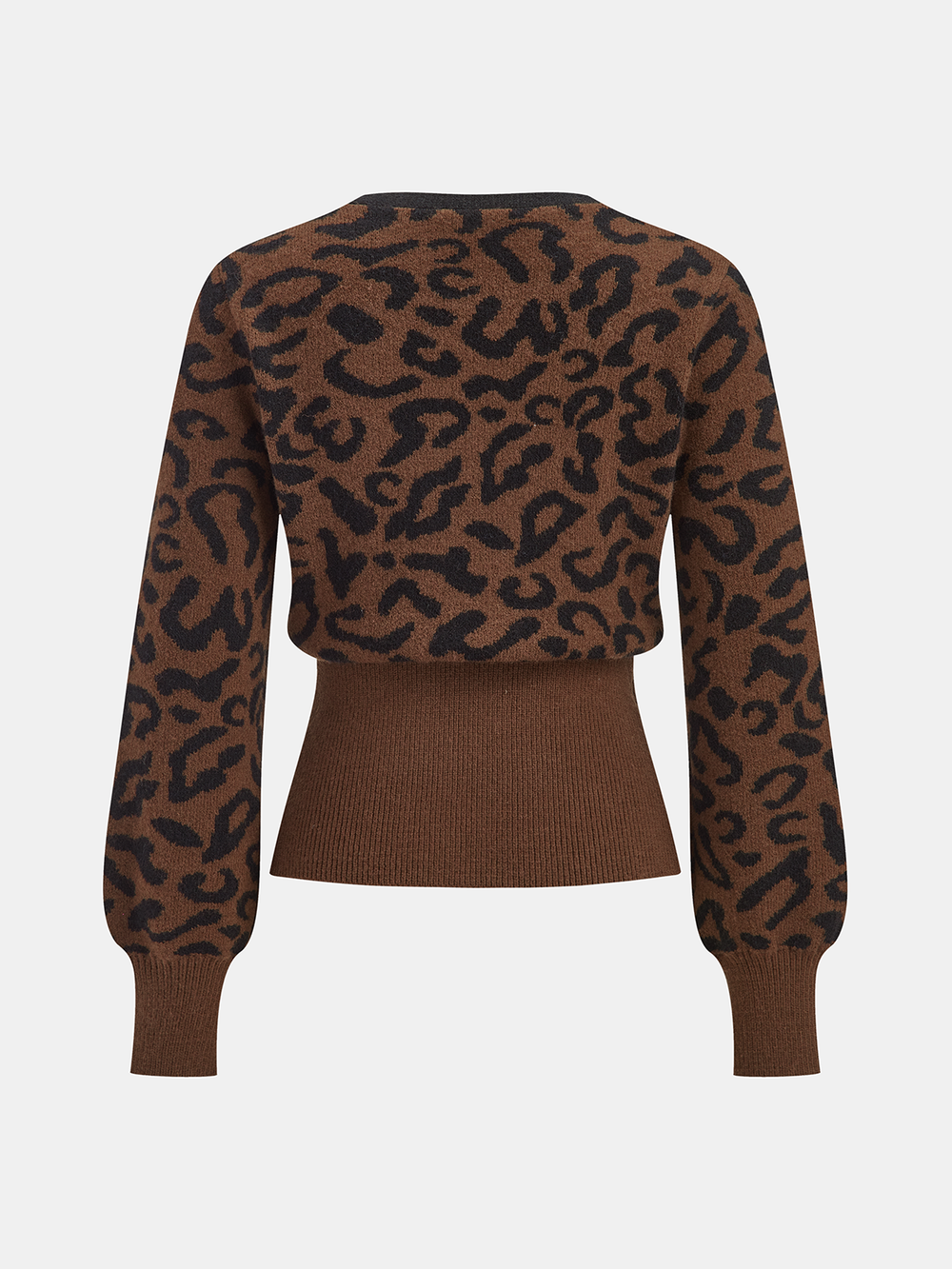 Metal Button Leopard Print Knit Top  Liora Lane Boutique Knit Tops