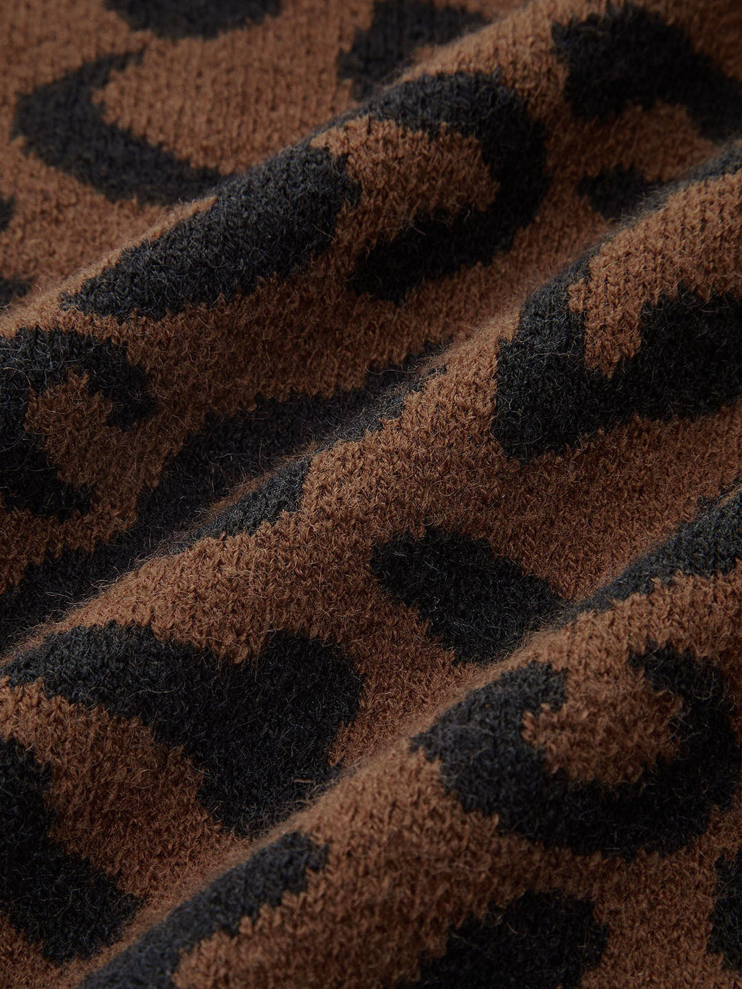 Metal Button Leopard Print Knit Top  Liora Lane Boutique Knit Tops