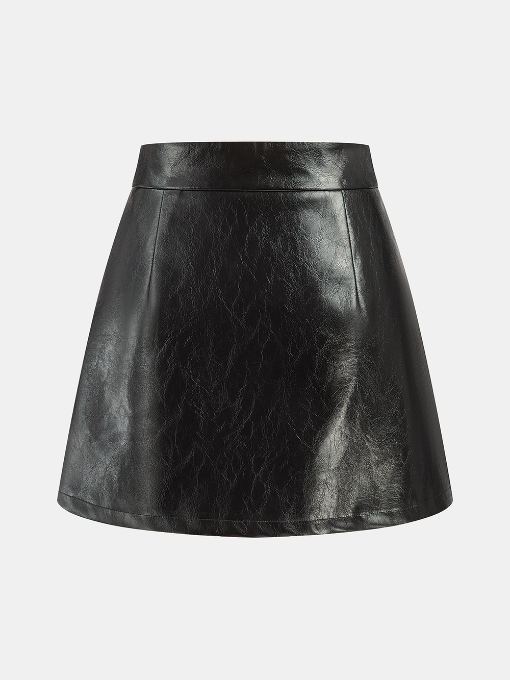 Contrast Pleated Faux Leather Mini Skirt  Liora Lane Boutique Skirts