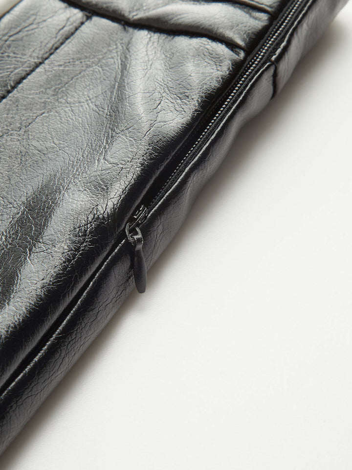 Contrast Pleated Faux Leather Mini Skirt  Liora Lane Boutique Skirts