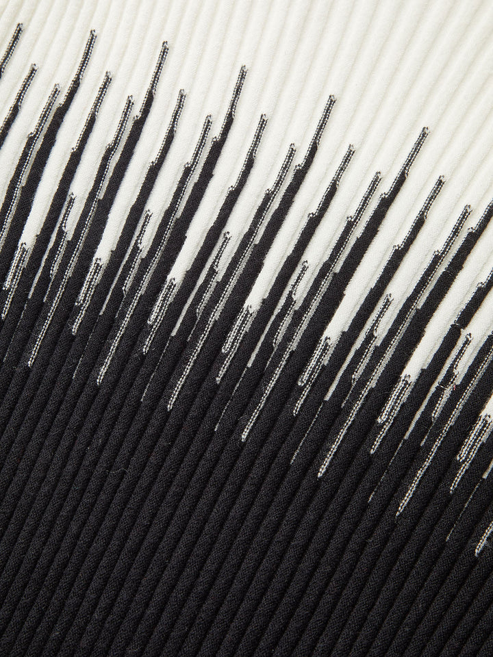 Geometric Pattern High Neck Sweater  Liora Lane Boutique Knit Tops