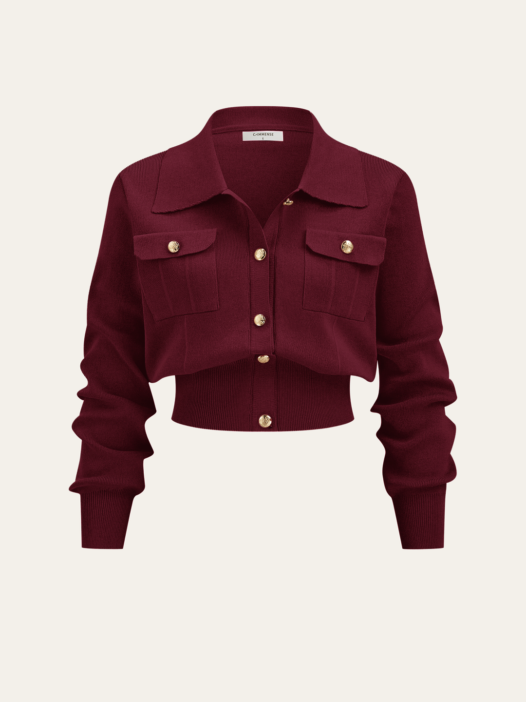 Metal Button Collared Cardigan and Midi Skirt Set  Liora Lane Boutique Sweater Co-ords