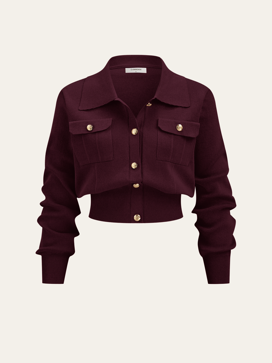 Metal Button Collared Cardigan and Midi Skirt Set  Liora Lane Boutique Sweater Co-ords