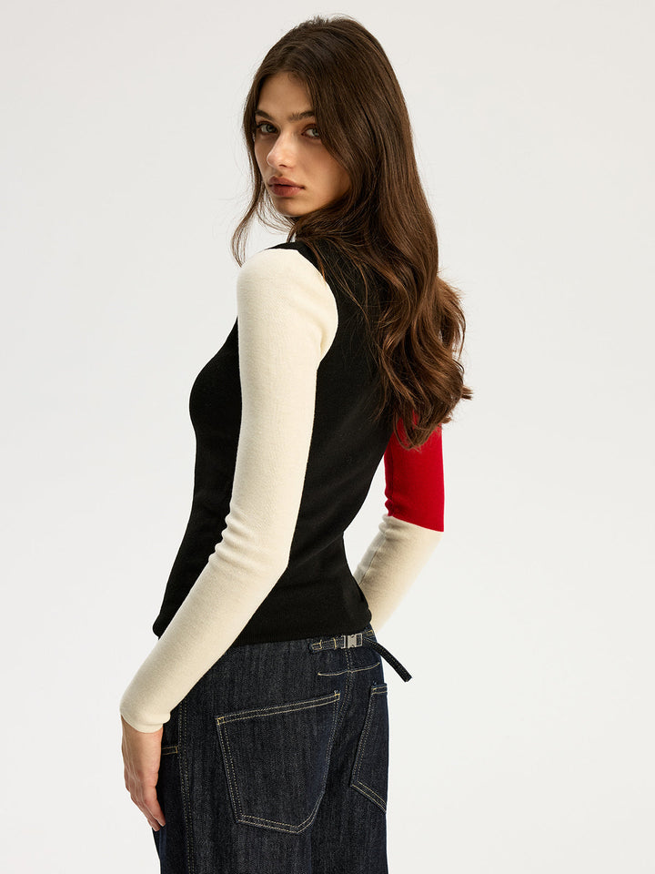 High Neck Color Block Sweater  Liora Lane Boutique Sweaters