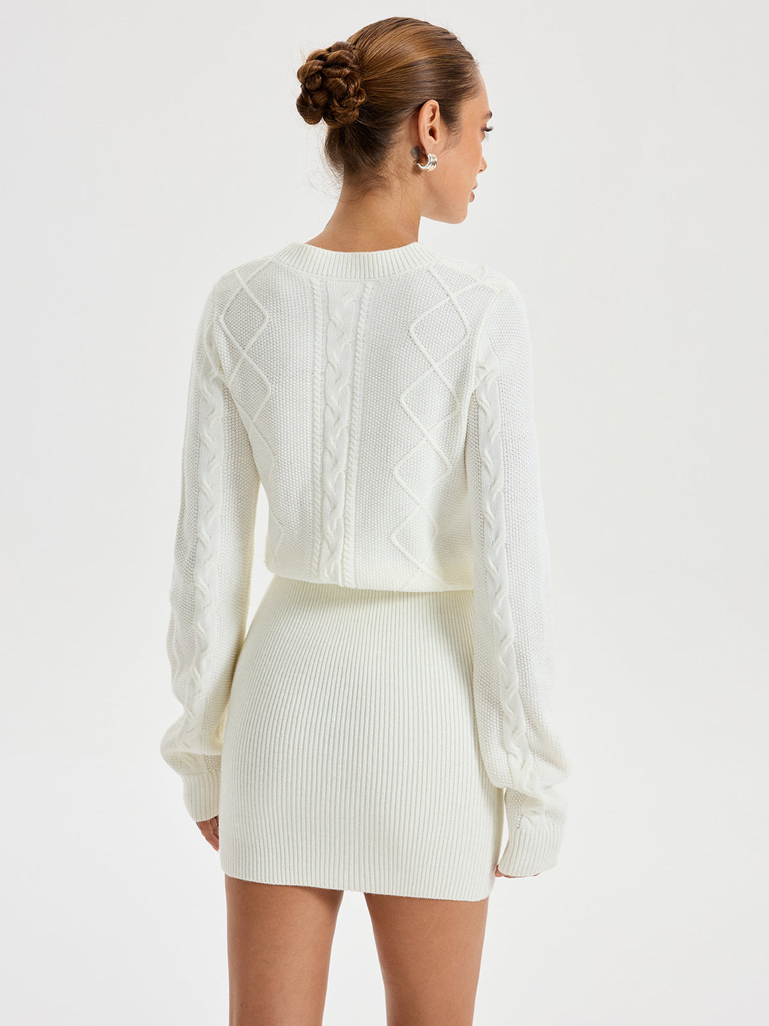 Cable Knit Crewneck Sweater Dress  Liora Lane Boutique Sweater Dresses