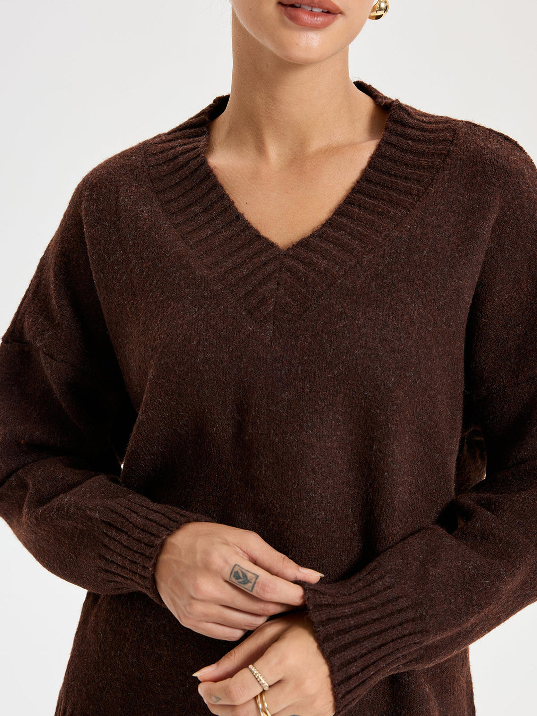 V-neck Knitted Sweater Co-ords  Liora Lane Boutique Sweater Co-ords