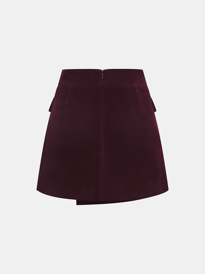 Corduroy Asymmetric Mini Skirt  Liora Lane Boutique Skirts