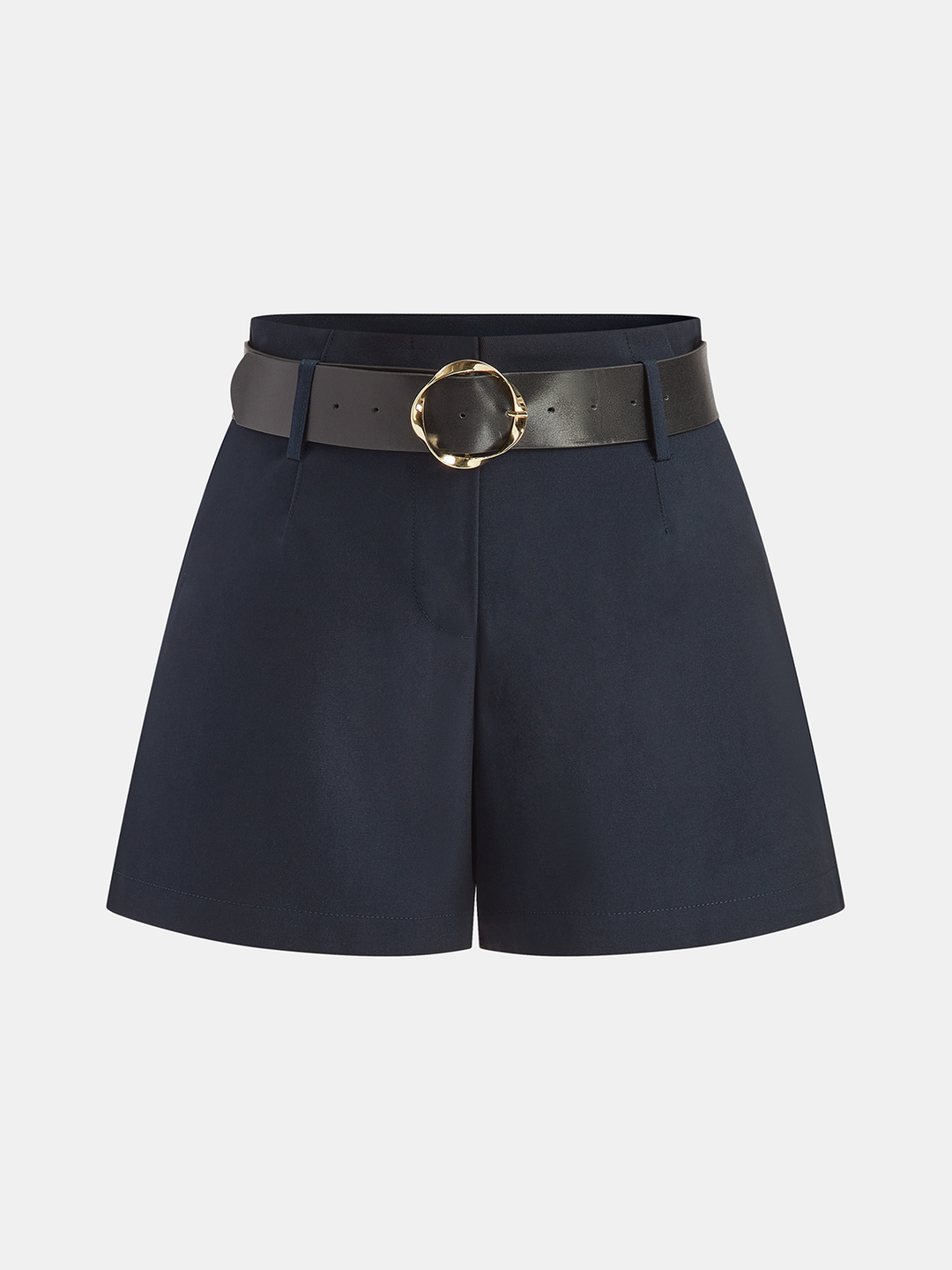 Belted High Waist Shorts  Liora Lane Boutique Shorts Navy / L 32.00