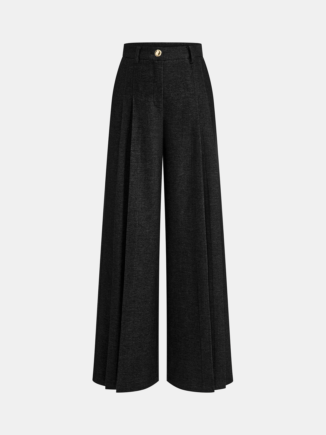Mid-Waisted Pleated Wide-Leg Pants  Liora Lane Boutique Pants Black / XL 62.00