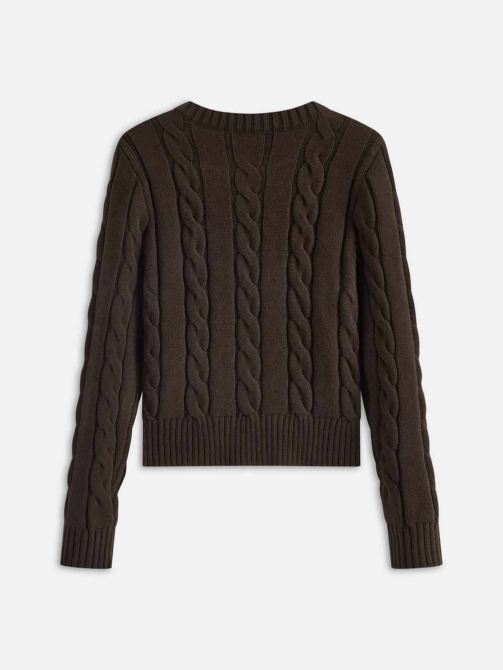 Cable Knit Round Neck Cardigan  Liora Lane Boutique Cardigans