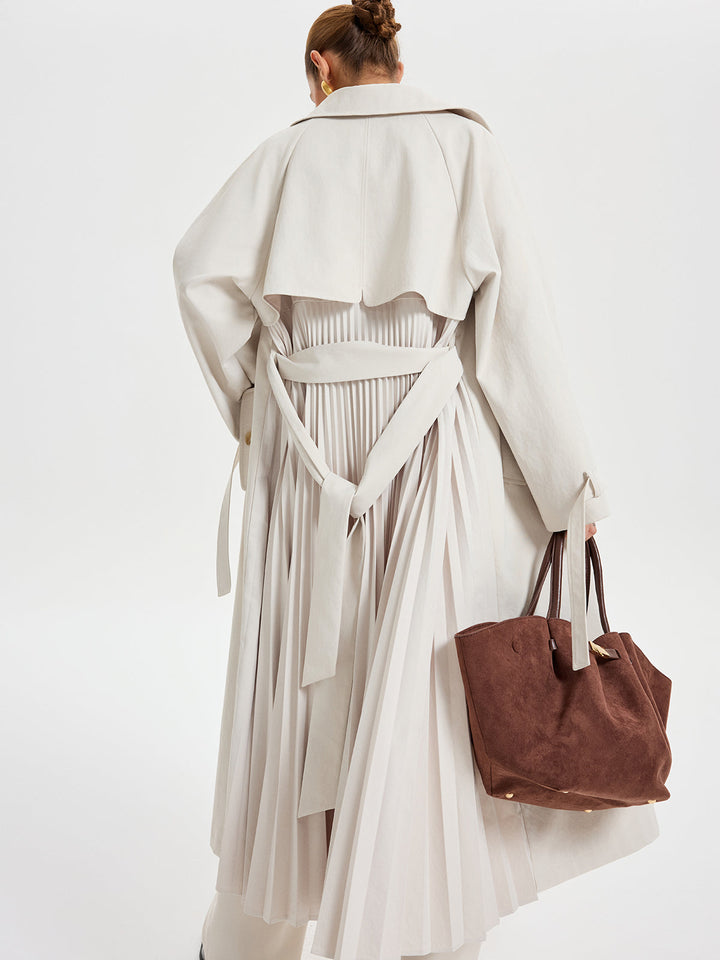 Belted Double-breasted Trench Coat  Liora Lane Boutique Trench Coats