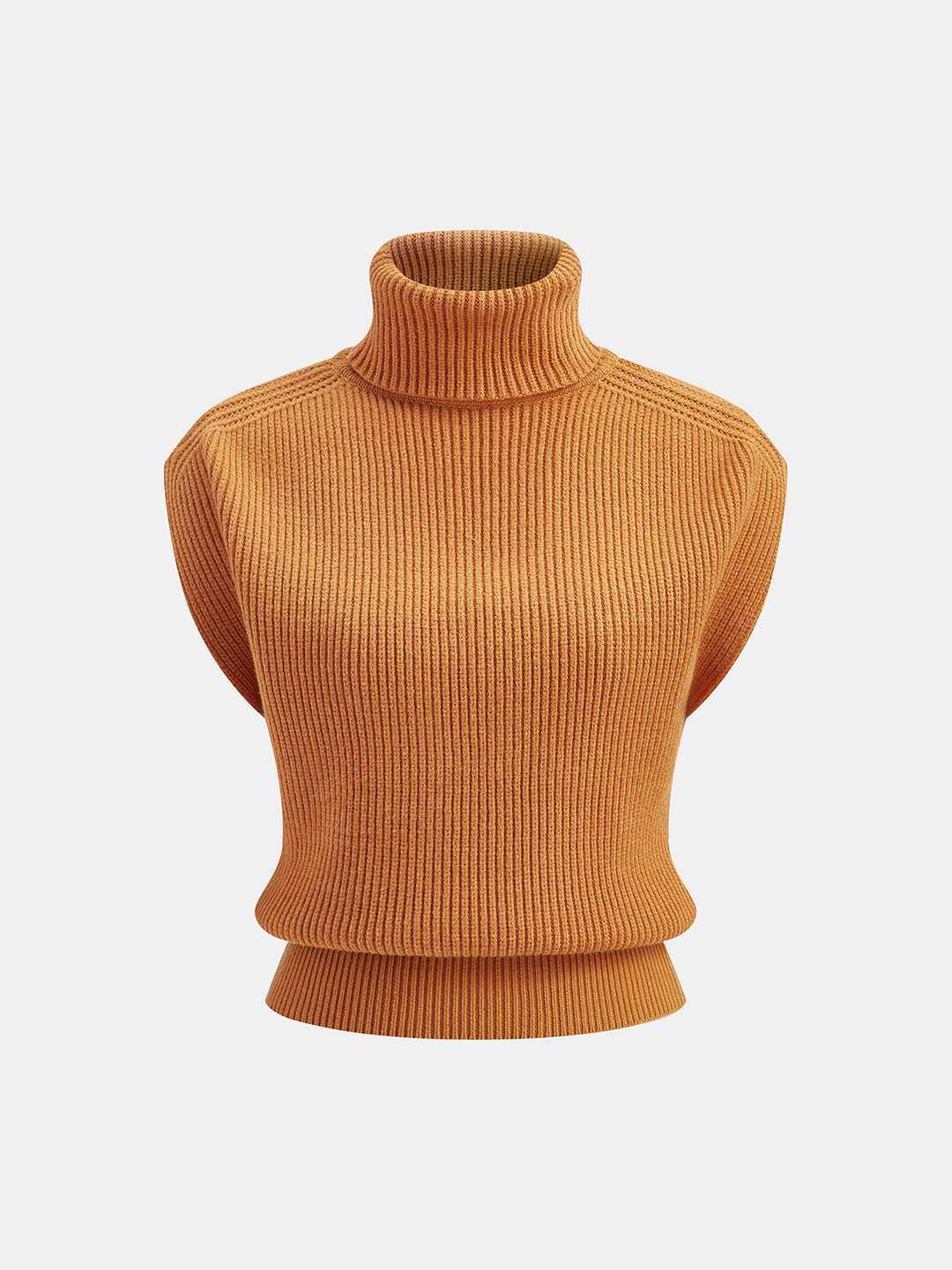 Turtleneck Sleeveless Sweater Vest  Liora Lane Boutique Sweaters Orange / XL 39.00