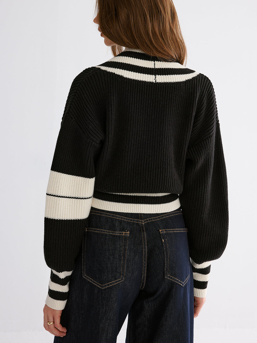 Striped Casual Knitted Sweater  Liora Lane Boutique Sweaters