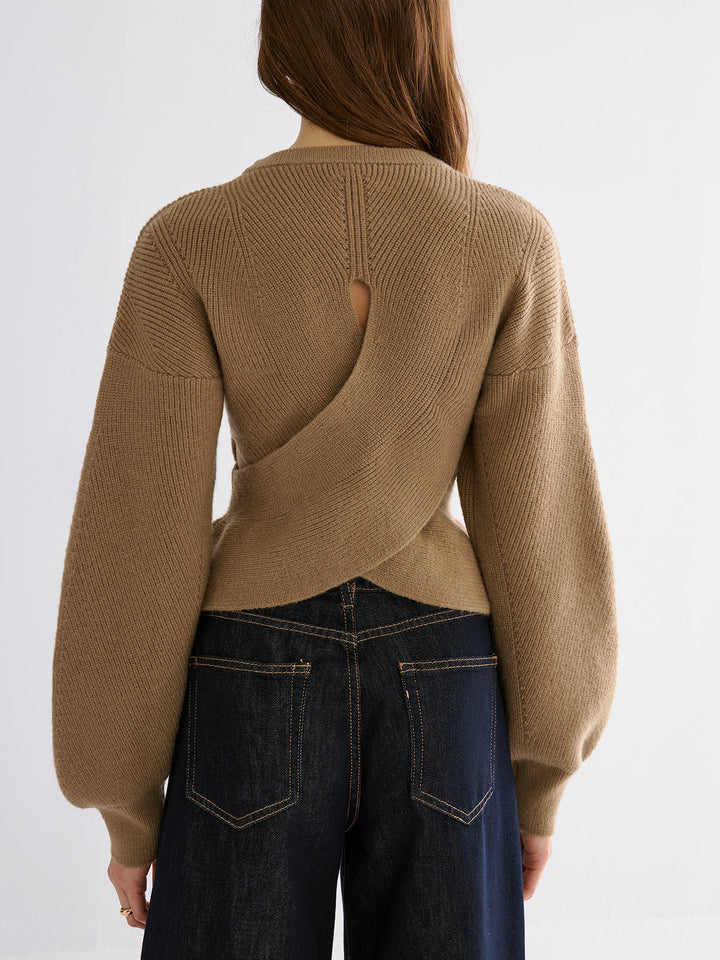 Cut-out Asymmetrical-Hem Sweater  Liora Lane Boutique Sweaters