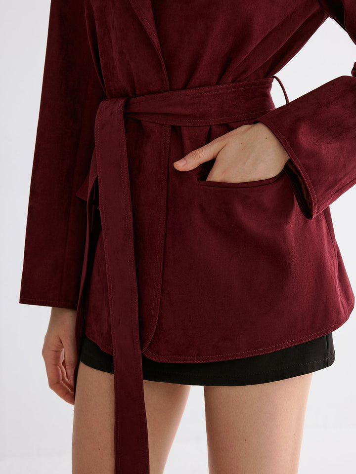 Minimal Belted Blazer  Liora Lane Boutique Blazers