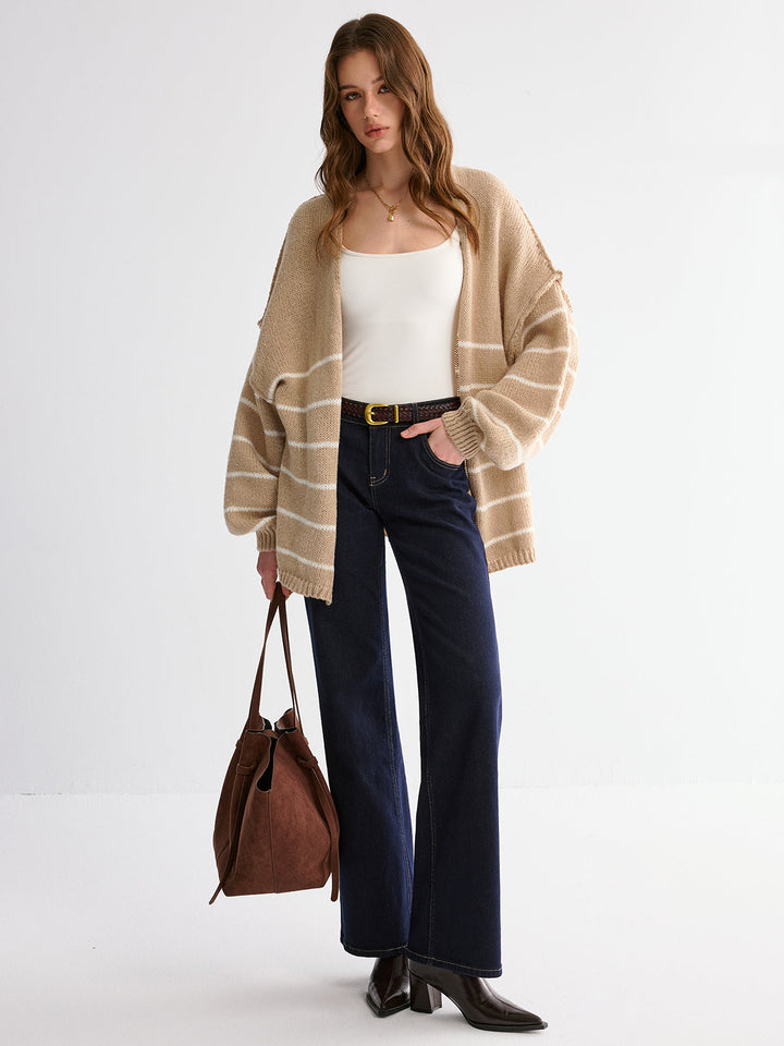 Brushed Striped Cardigan  Liora Lane Boutique Cardigans